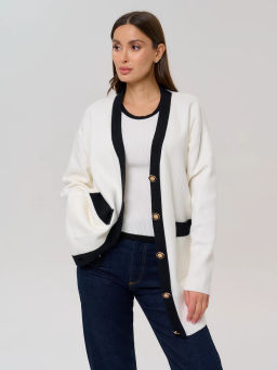 Кардиган женский 12421-54010 white/black