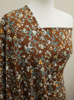 Штапель Теплые воспоминания цв.корица, ш.1.45м, вискоза-100%, 110гр/м.кв - Купава фото 2