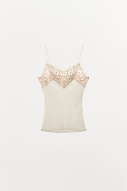 100% WOOL LACE TOP - Zara фото 5