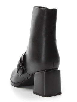 01-PCM347-1 BLACK Ботинки демисезонные женские (натуральная кожа, байка)