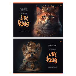 Альбом для рисования BG А4 40л. на скрепке "The King" (АР4ск40 58156) обложка картон