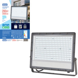 ULF-F52D-200W/6500K IP65 200-240V GREY Прожектор светодиодный. Дневной свет (6500K). Угол 90 градусов. Корпус серый. TM Uniel