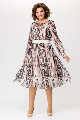 Платье Swallow 770.2 полоска молочная+серая - Mira fashion фото 13