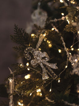 Цена за 2 шт. Ёлочная игрушка Зимнее волшебство. Льдинка леденец, 115 см, перелив прозрачный  фото 7