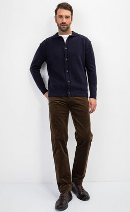 Кардиган мужской однотонный F310-0513 тёмно-синий - Fine joyce фото 6