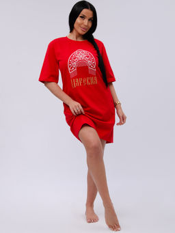 Сорочка "Царевна 3" красная, трикотаж