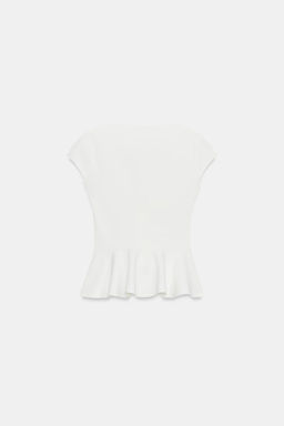 TOP PEPLUM BOTONES / Rojo - Zara фото 32