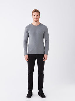 Bisiklet Yaka Uzun Kollu Erkek Ti??rt