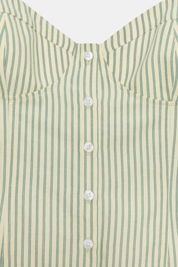 STRIPED CORSETRY-INSPIRED TOP - Zara фото 7