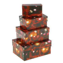 Набор коробок 4в1 Красные шары 15 х 11 х 7 - 9 х 5 х 4 см