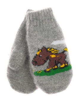 Варежки детские круговые "Лошадка" 0521-2