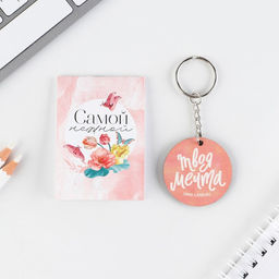 Цена за 3 шт. Подарочный набор, блокнот и брелок С праздником весны - Artfox фото 2