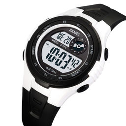 Детские наручные часы электронные Skmei 2280white-black