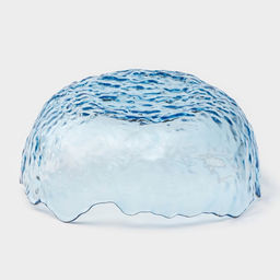 Салатник «Вулкан», 1 л, 19×9.5 см, стекло, голубой