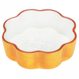 Подсолнух Блюдо фарфоровое д100х35мм, форма ромашка отводка (Китай)