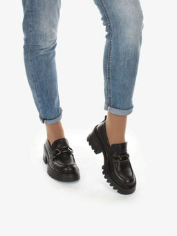 03-C1817-1 BLACK Лоферы женские (натуральная кожа)