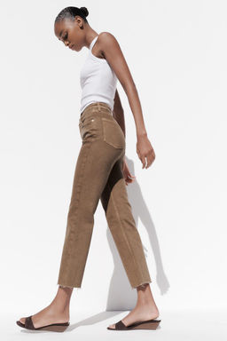 TRF CROPPED FLARE HIGH-WAIST JEANS - Zara фото 40