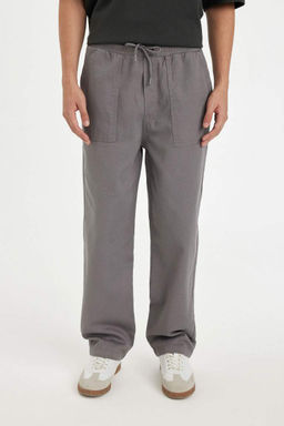 Широкие прямые брюки из габардина - Defacto фото 4