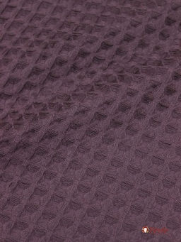 Вафельное премиум-полотно Бохо цв.темный коричнево-лиловый , ш.1.72м, хлопок-100%, 240гр/м.кв