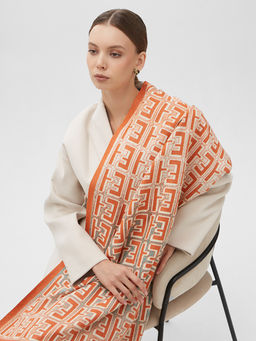 в составе ШЕРСТЬ и КАШЕМИР Большой, мягкий, теплый двусторонний палантин - Tantino фото 8