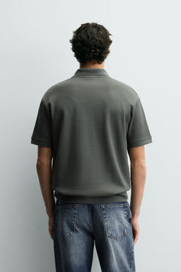 POLO ESTRUCTURA VERTICAL / Verde oscuro - Zara фото 3