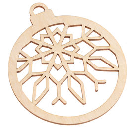 Заготовки для творчества на новый год Шары со снежинками, 5 шт.