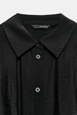 CAMISA MANGA CORTA NUDO / Negro