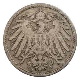 Монета 10 пфеннигов 1898 года А Германия