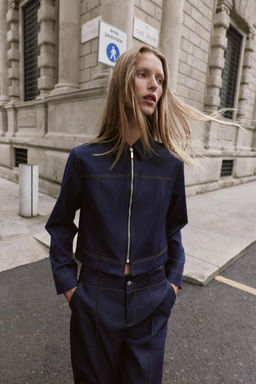 CONTRAST TOPSTITCHING JACKET - Zara фото 2