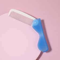Цена за 4 шт. Расчёска складная, 17.3×3.1 см, синяя, белая