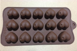 Форма силиконовая для льда и конфет 15 ячеек / HL-189 / уп 300/ Сердце/ 21*10,3*1,7 см - ГалеонТрейд фото 5