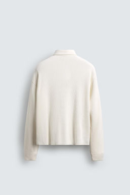 CONTRAST WAFFLE-KNIT RUGBY POLO SHIRT - Zara фото 16