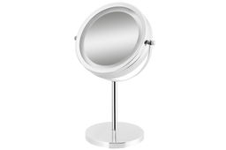 Зеркало двустороннее на подставке 20,5*13,5*33 см Хром со светод.подсвет.,с кнопоч.переключат. - Elan gallery фото 4