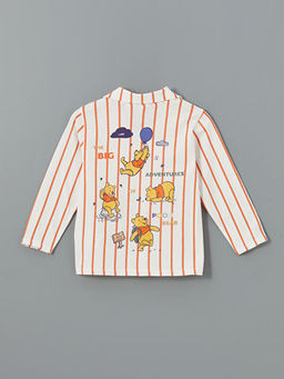 Polo Yaka Winnie the Pooh Bask?l? Erkek ?ocuk Pijama Tak?m?