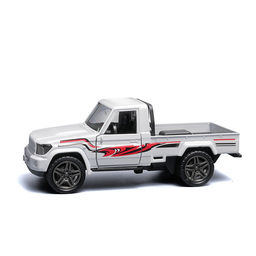 Белый с рисунком инерционная машинка пикап die-cast , 1:32
