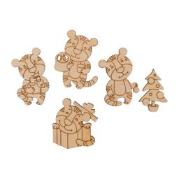 Заготовка для декорирования Mr. Carving ВД-983 Мини набор Тигрята фанера 0.3 см