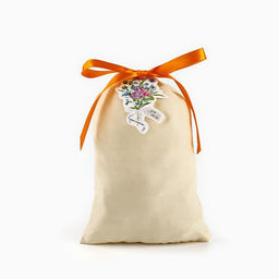 Цена за 5 шт. Мешочек подарочный из хлопка С любовью для тебя, цветы, 16 х 24 см +/- 1.5 см