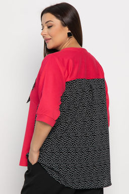 Блуза Федерика (малиново-черная) Б14990-18М