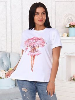 Футболка "Букет" (белый)