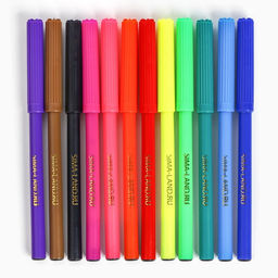 Цена за 2 шт. Фломастеры 12 цветов в коробке «Букибяки»