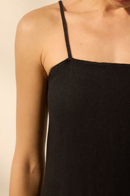 Trendyolmilla Bej %100 Keten Basic Midi Elbise TWOSS25EL00606  фото 3