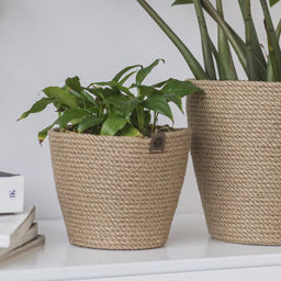 Корзина-кашпо из джута 2л 17х17х15см