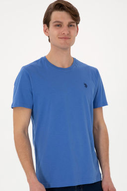 Erkek Regular Fit Bisiklet Yaka _ndigo Basic Ti__rt Sepette S_rpriz _ndirim - U.s. polo assn фото 3