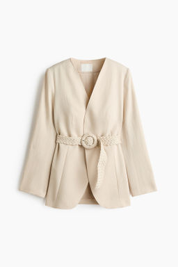 Blazer sin solapas con cintur?n