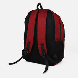 Рюкзак мужской на молнии, 2 отдела на молнии, 5 наружных карманов, цвет бордовый - Simaland фото 2