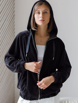 Худи из бархатистого велюра - Vilatte фото 10