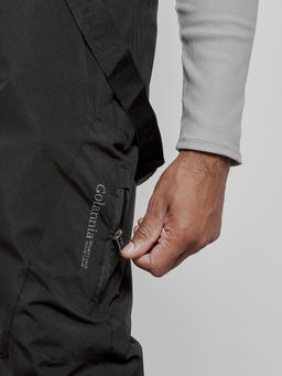 Полукомбинезон утепленный мужской зимний горнолыжный черного цвета 7431Ch - Colannia фото 35