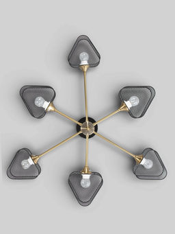 Люстра N5254/6, 6×40 Вт, E27, цвет чёрный, медный