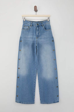 Mavi DOKUMLU Dugme Detayl? %100 Pamuk Yuksek Bel Wide Leg Jeans TWOSS26JE00081