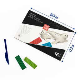 Аква-колор Изостудия Пластилин классический IZO-MC16 320 г ( в картонной упаковке ) 16 цв фото 8